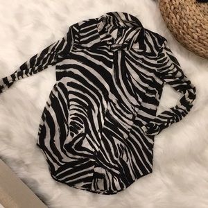 H&M zebra print blouse
